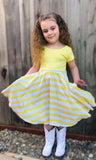 Sunshine Yellow Short Sleeve Millie Dress