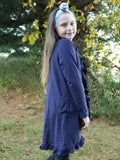 Navy Olivia Button Pocket Cardigan