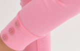 Pink Cuff Button Leggings
