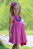 PINK WITH WHITE STRIPES Children Elli Dress