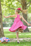 PINK WITH WHITE STRIPES Children Elli Dress