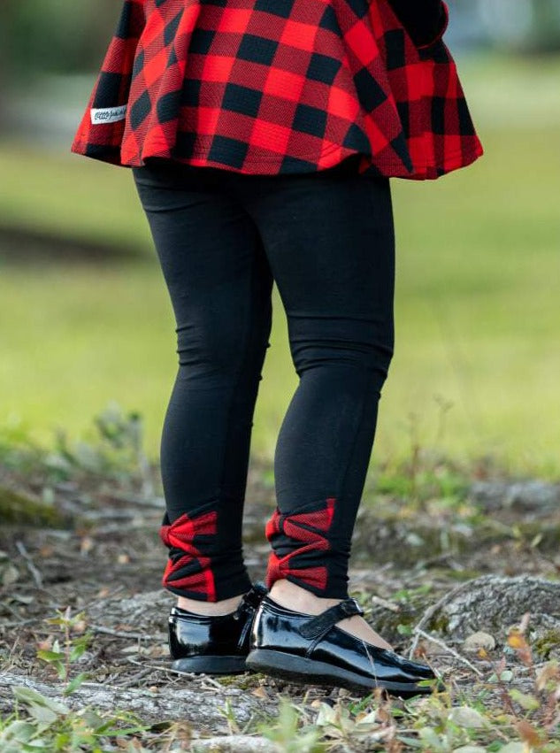 Buffalo Plaid Bow Leggings – Little Fashionista Boutique