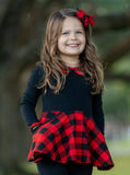 Buffalo Plaid Stella Collar Long Sleeve Peplum