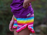 Summer Rainbow Stripe Monroe Ruffle Shorts