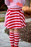 Cupid's Crush Red & Pink Striped Knee/Over the Knee Socks