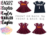 Maroon Jersey Stripe Peplum