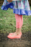 Taffy Pink Ruffle Button Capris